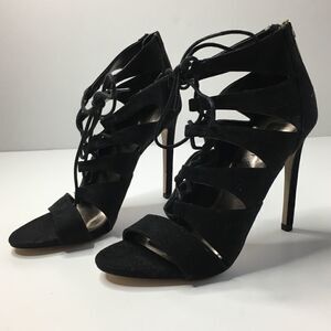 Madden Girl 6 Black Lace Heel EUC